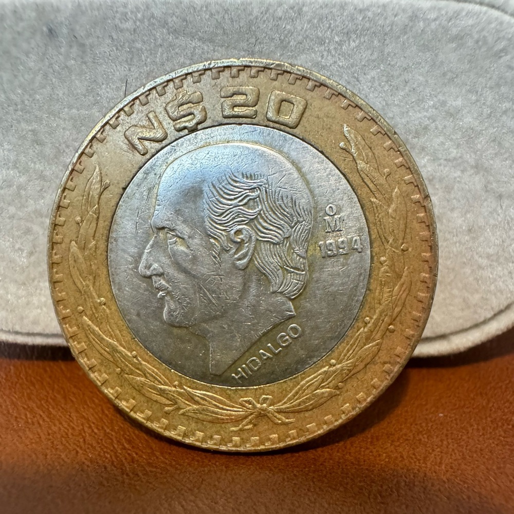 1994 20 Nuevos Pesos Bi Metallic